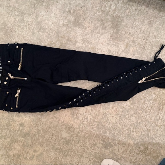 Faith Connexion Black Lace-Up Jeans - Picture 3 of 5